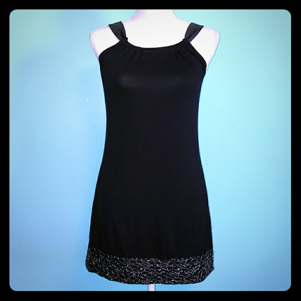 Express Knit Beaded Tunic Tank Top